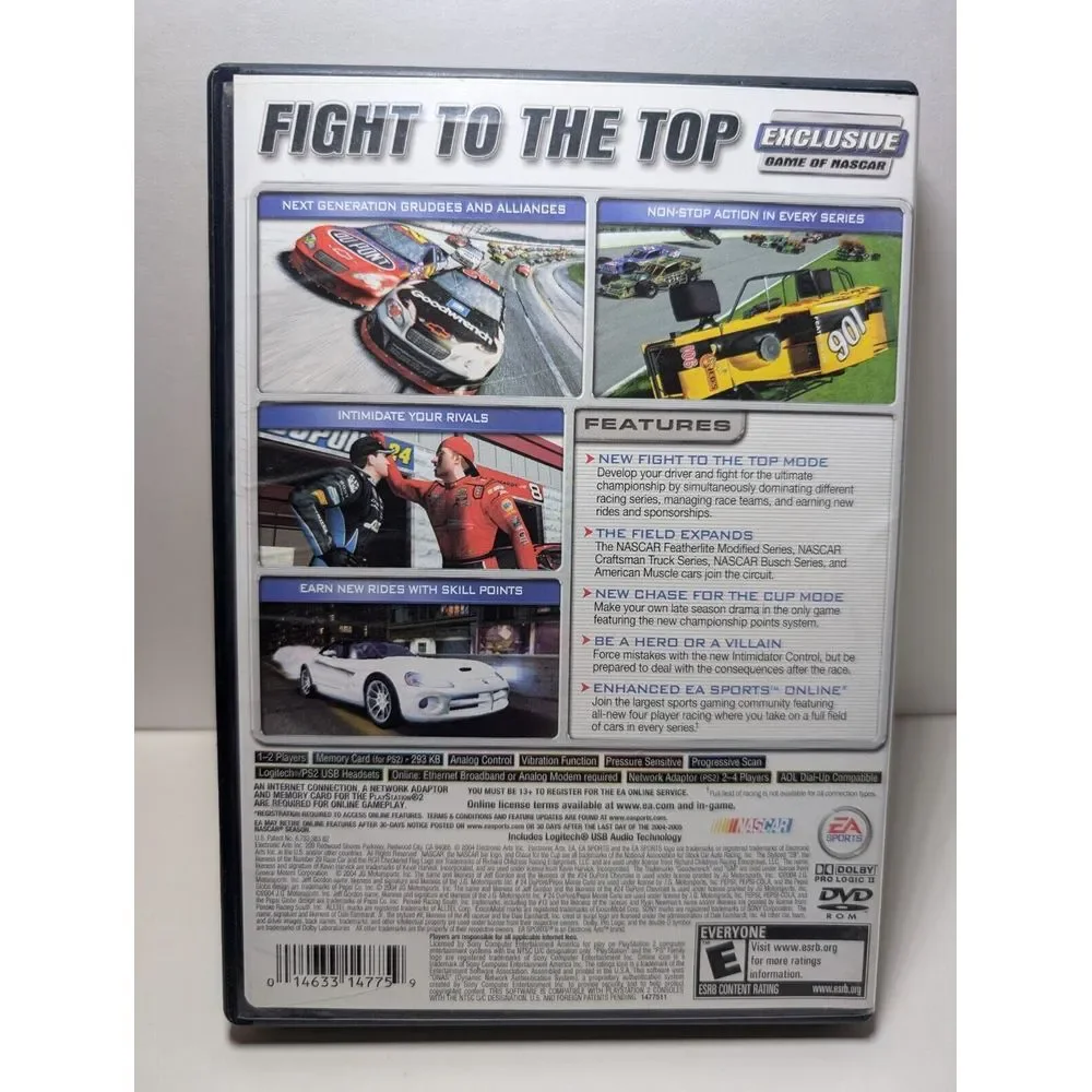 NASCAR 2005: Chase for the Cup (Sony PlayStation 2,‎ 2004) CIB W/ Manual Works!